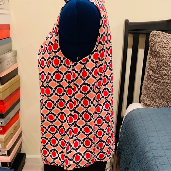 NWT Lands End Summer Sleeveless Pattern Top - Picture 3 of 6